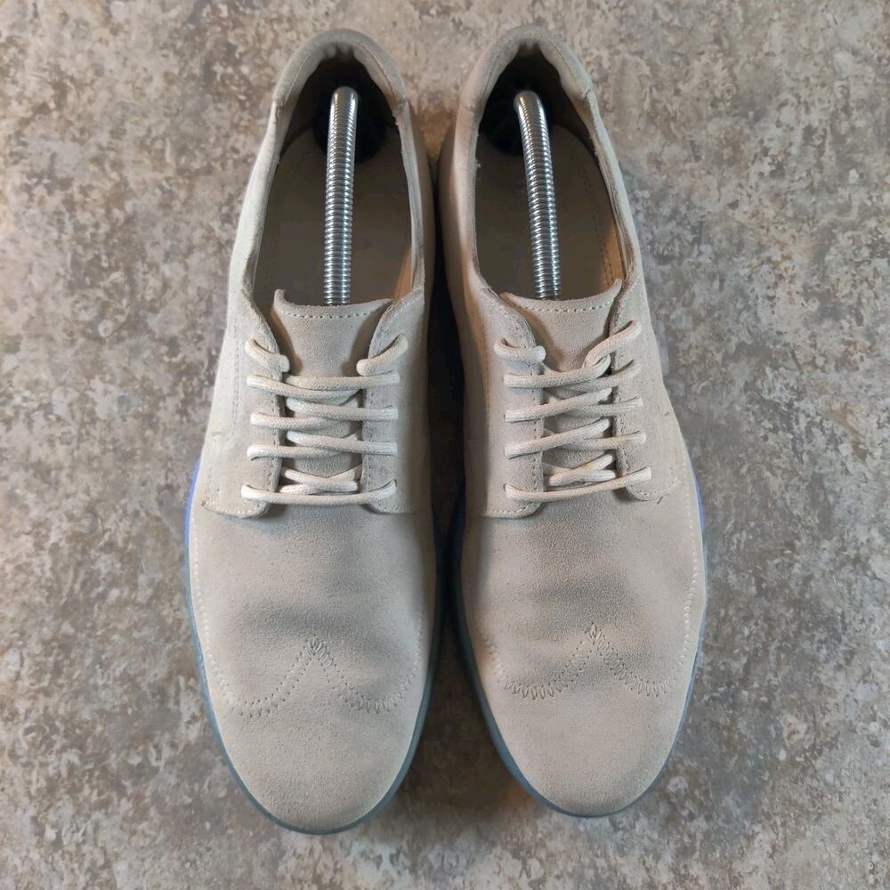 Cole Haan Air Jasper Shoes Men's 10 M Wing Tip White Suede Oxfords